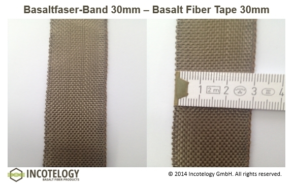 Basaltfaser Band 30 mm 11 g/m 0,21 mm